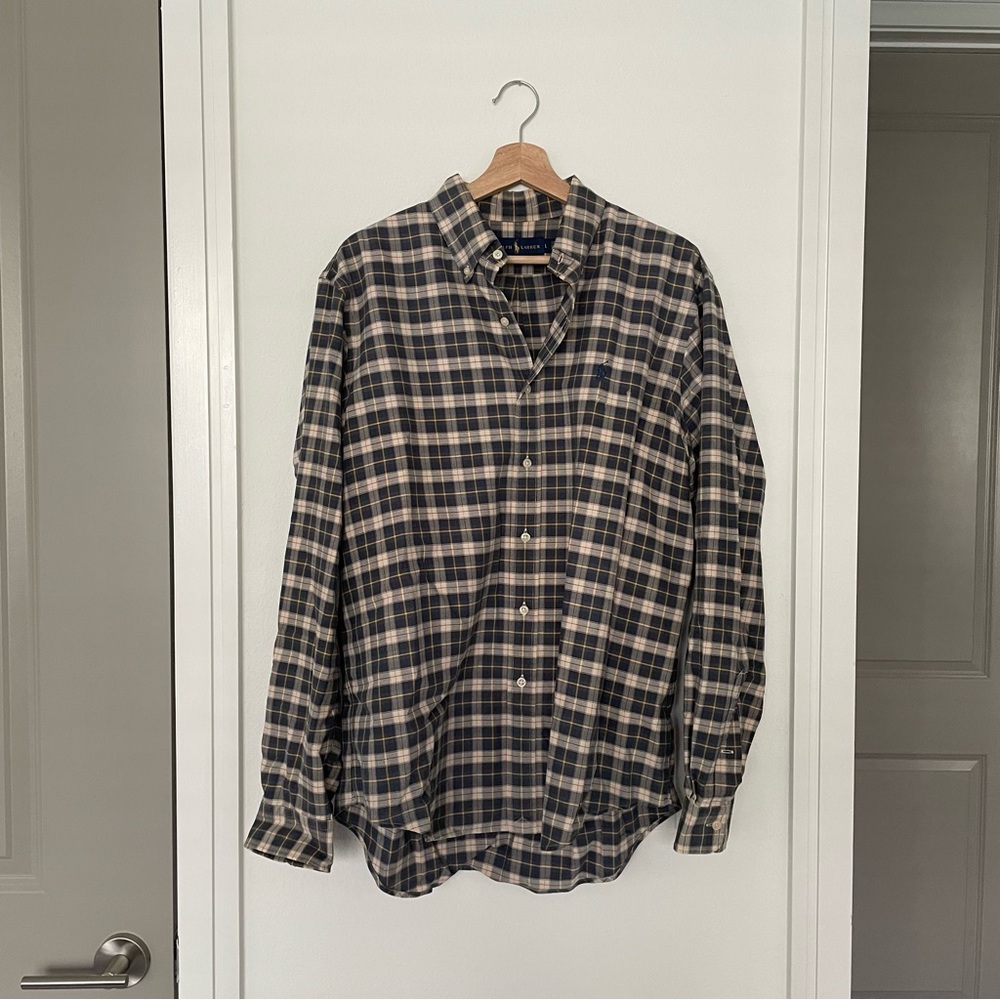POLO RALPH LAUREN • mens plaid button down